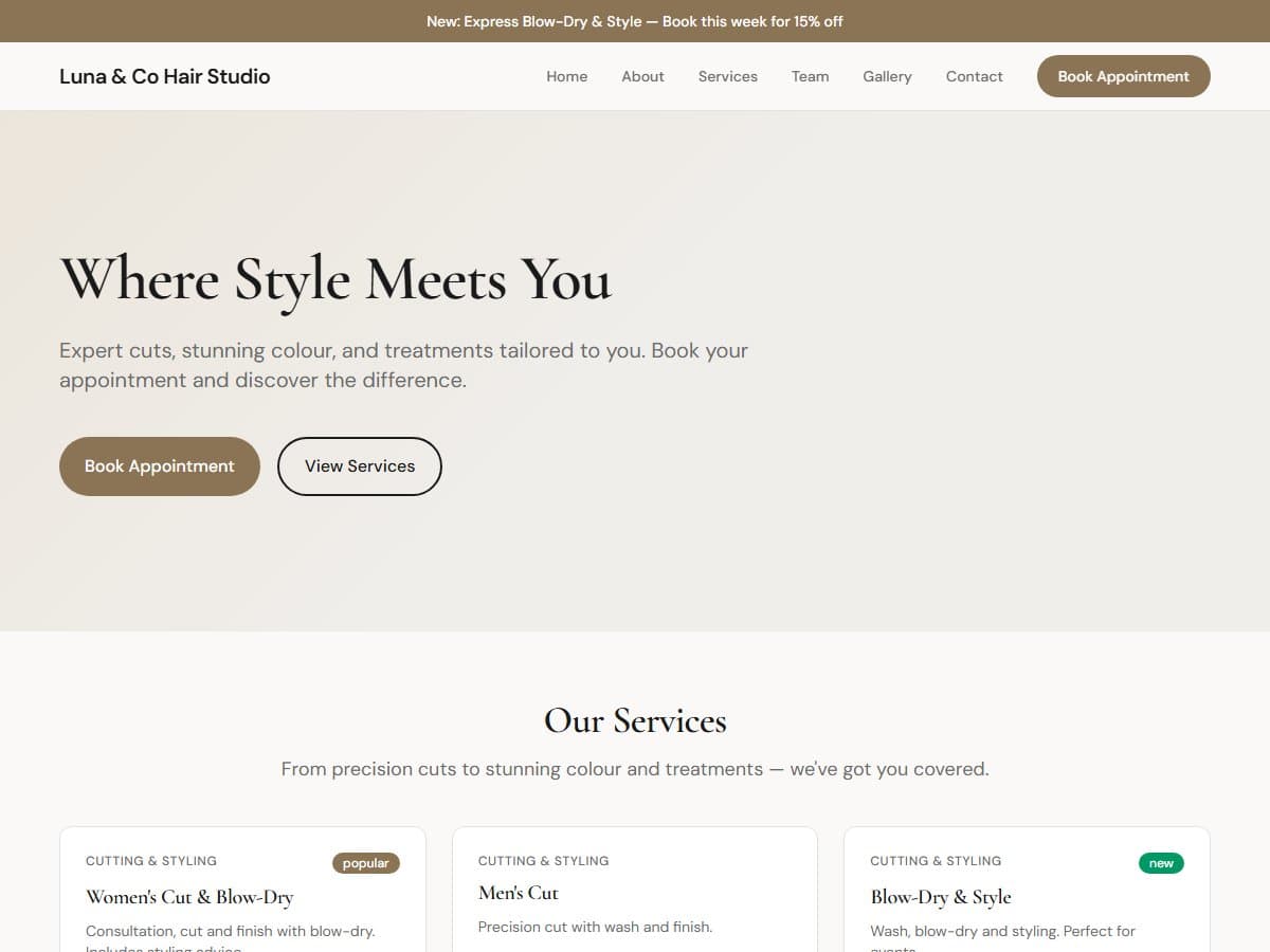 Luna & Co Hair Studio – Bridal